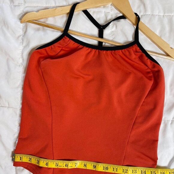 Mountain Hardwear Tank Top Athletic Racerback Activewear Orange Black Medium - Picture 3 of 6